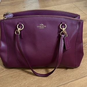 Coach Merlot leather bag